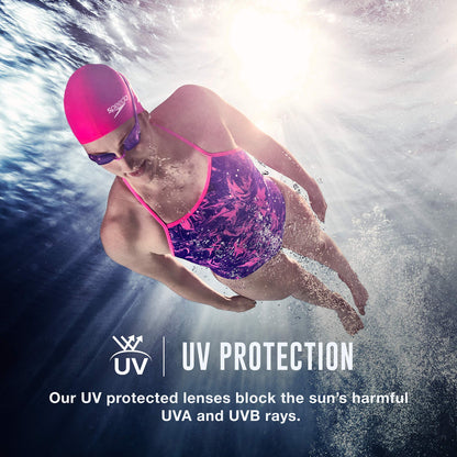 Speedo Women's Swim Goggles Mirrored Vanquisher 2.0 - Silver Ice, One Size 🍁 All In One Marketplace Canada