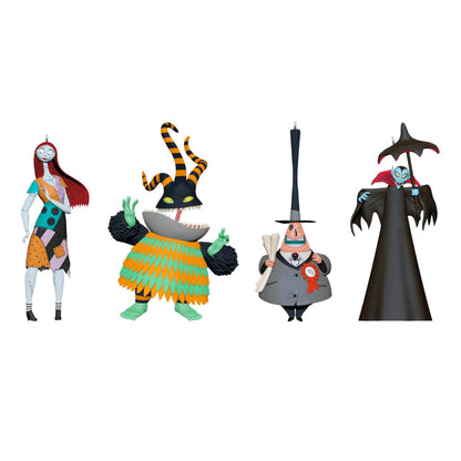 Hallmark Keepsake Halloween Ornaments 2025, Disney Tim Burton's The Nightmare Before Christmas Citizens of Halloween Town, Set of 4, Gifts for The Nightmare Before Christmas Fans