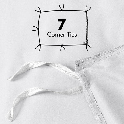 Duvet Cover Twin/Twin XL, 3 PC Cotton Like Polyester, Zipper Closure, White