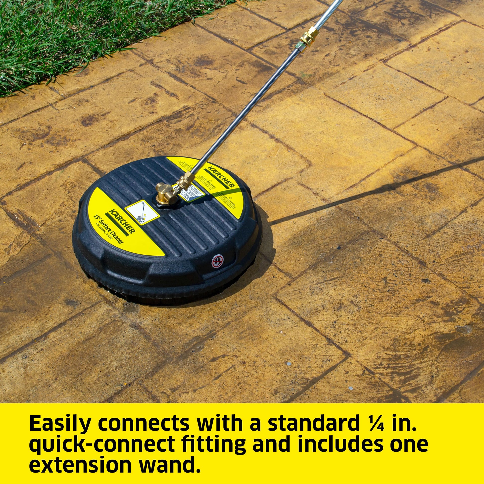 Karcher Universal 15" Pressure Washer Surface Cleaner Attachment, Power Washer Accessory - 1/4" Quick-Connect, 3200 PSI KÄRCHER