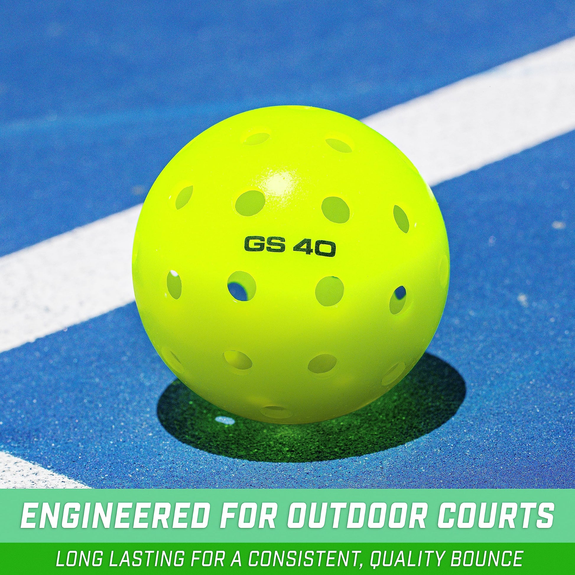 GoSports GS 40 Pickleball Balls - 12 Pack of Regulation USAPA Pickleballs GoSports