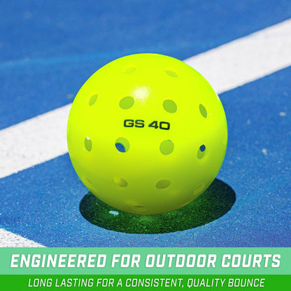 GoSports GS 40 Pickleball Balls - 12 Pack of Regulation USAPA Pickleballs GoSports