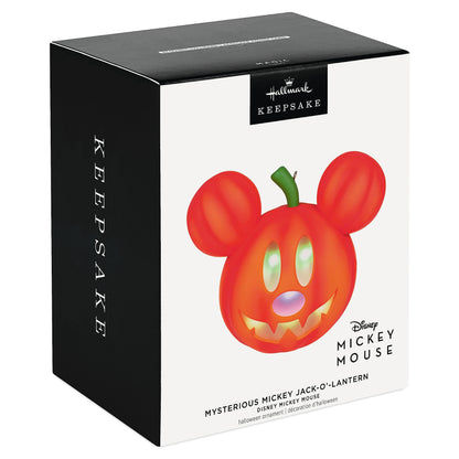Ornement Hallmark Keepsake Halloween 2023, Mickey Mouse de Disney, citrouille mystérieuse de Mickey avec lumière, cadeaux pour les fans de Disney