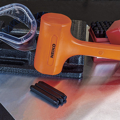 Neiko 02847A Tools Dead Blow Hammer, 2 lb, Neon Orange NEIKO