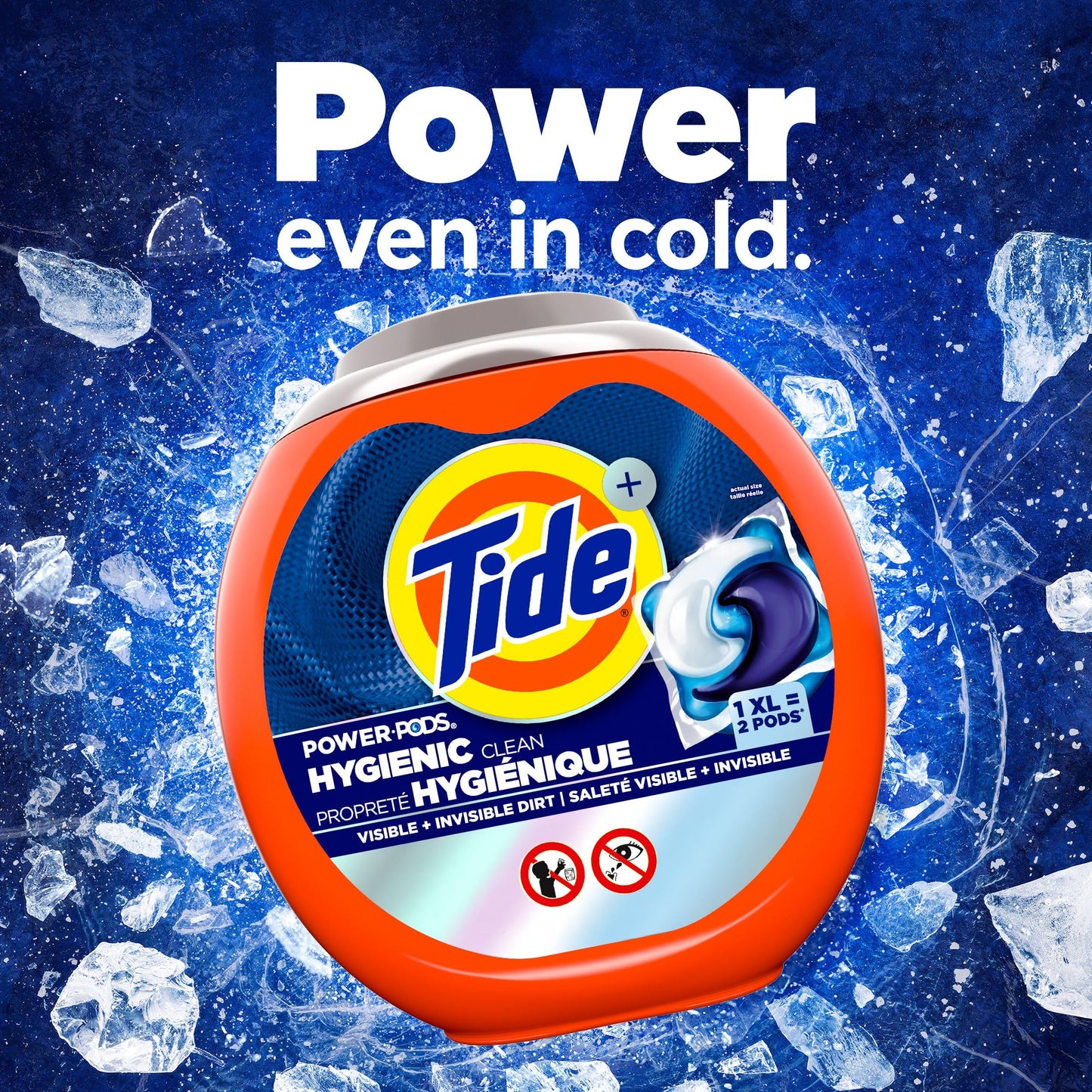 Tide Hygienic Clean Power PODS Laundry Detergent Pacs Original Scent Removes Visible and Invisible Dirt, 45 Count - Available at All In One Marketplace Canada