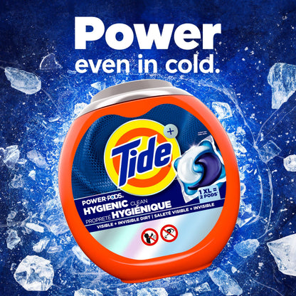 Tide Hygienic Clean Power PODS Laundry Detergent Pacs Original Scent Removes Visible and Invisible Dirt, 45 Count - Available at All In One Marketplace Canada