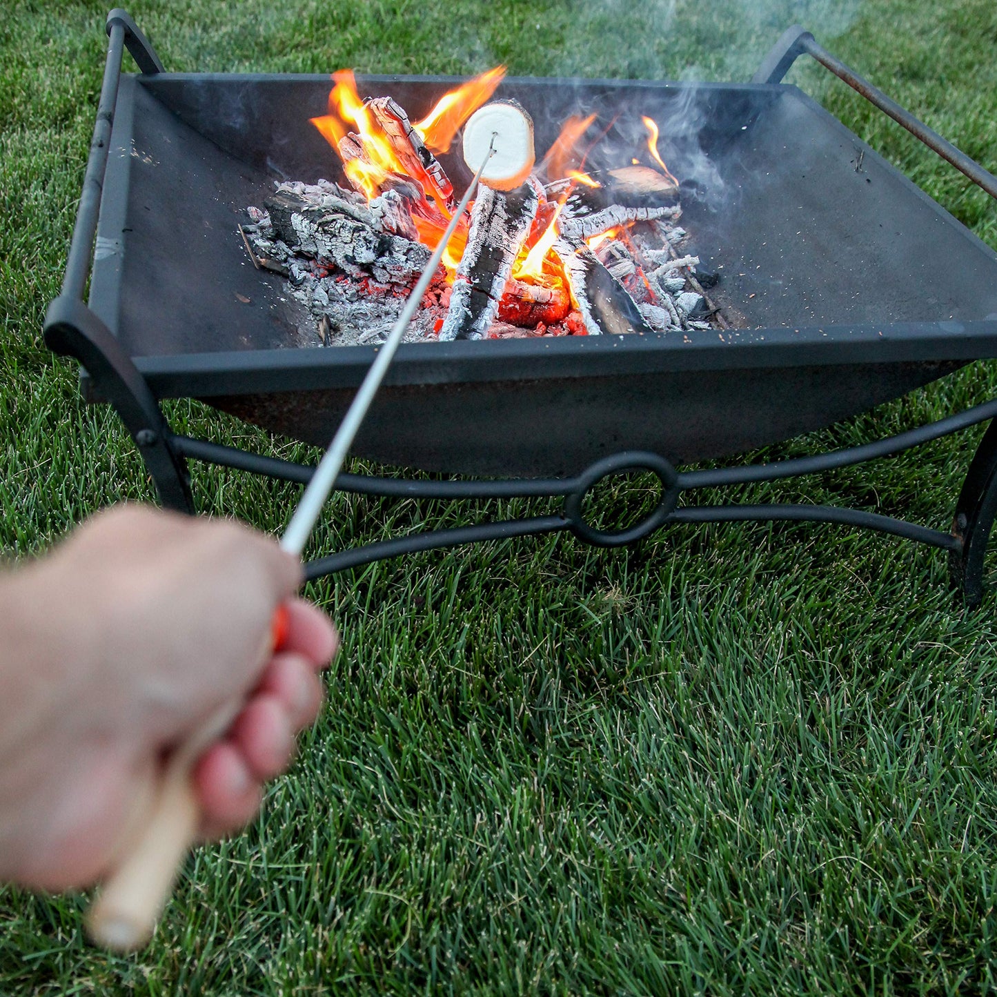 MalloMe Marshmallow Roasting Sticks - Smores Skewers for Fire Pit Kit - Hot Dog Camping Accessories Campfire Marshmellow 32 Inch Long Fork - 5 Pack - Available at All In One Marketplace Canada