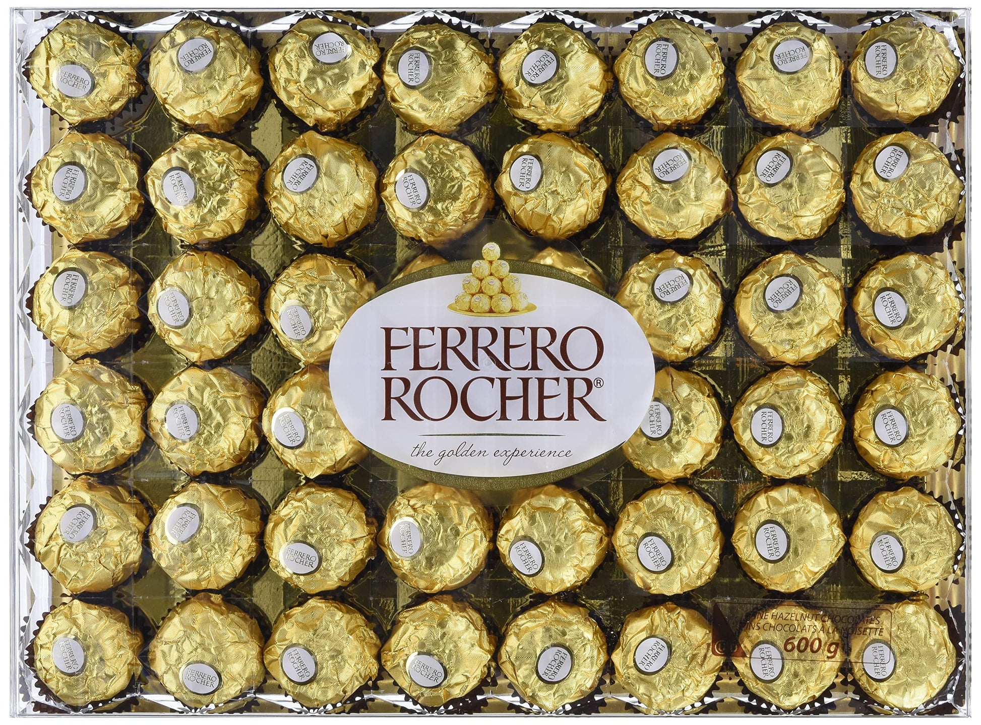 Ferrero Rocher Hazelnut Chocolates - 48 Piece Box (600g)