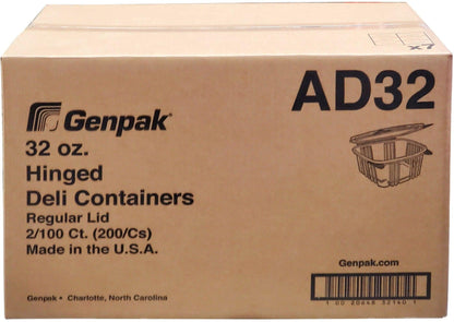 Genpak - Contenant à charnière pour charcuterie - Transparent - AD32 - H897