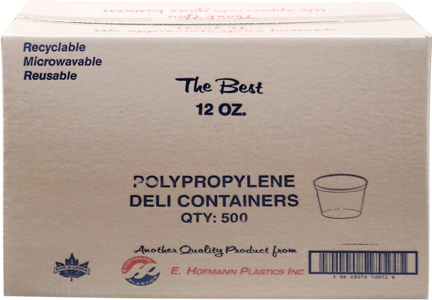 Hoffmann - Contenant pour charcuterie - Transparent - 12 oz - HT12-A