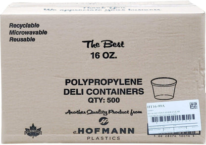 Hoffmann - Contenant pour charcuterie - Transparent - 16 oz - HT16-99A