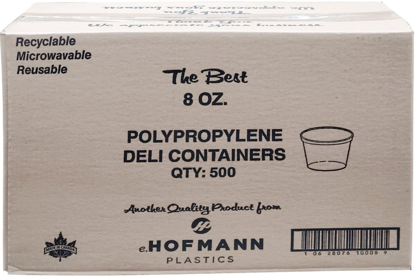 Hoffmann - Contenant pour charcuterie - Transparent - 8 oz - HT08-99A