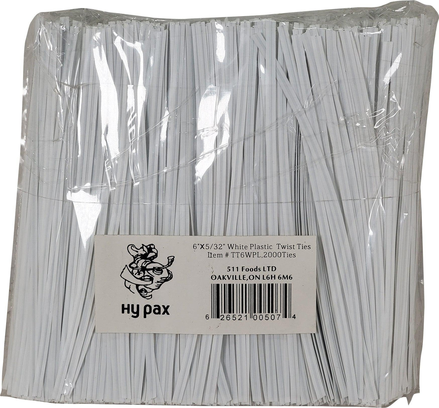 Hy Pax - Colliers de serrage torsadés 6" - Blanc - TT6WPL 