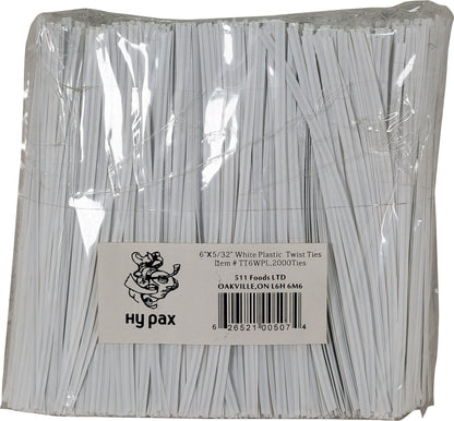 Hy Pax - Colliers de serrage torsadés 6" - Blanc - TT6WPL 