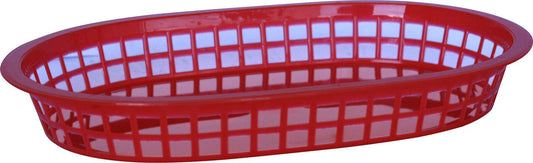 CLR - Plastic Food Basket - Oval - Green/Red - Big