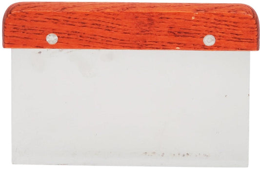 Dough Cutter/Scraper SS - 6" - Wood Handle XC  02/16