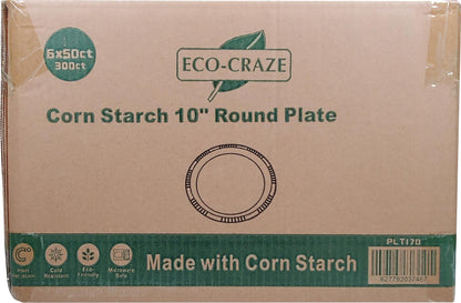 Eco-Craze - Corn Starch 10 Inch Round Plate