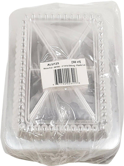 XC - Rhino-Foil - Retail - 2 1/4 lb Oblong - Plastic Lid - AR120R
