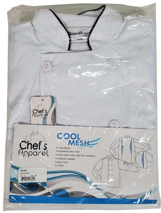 Spirito - Mesh Chef Jacket W/ Vent L/S XS-XL - White - BG21821