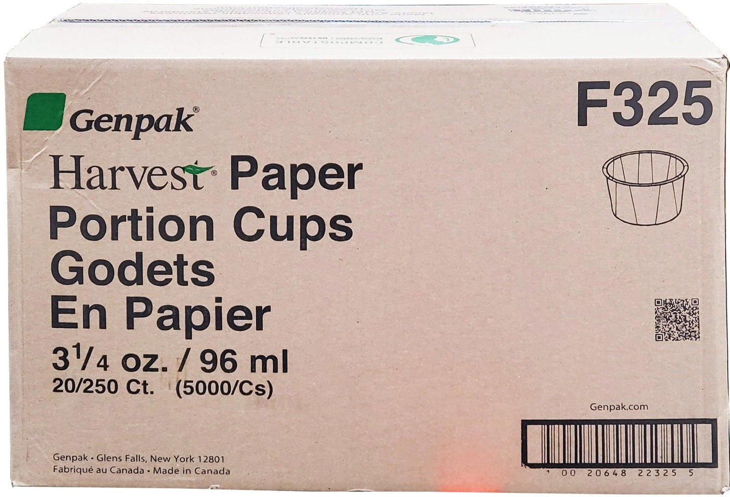 Genpak - Gobelets à portion - Papier - 3,25 oz - F325