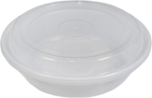 Rhino - Heavy 6" Round Combo PP Container - White