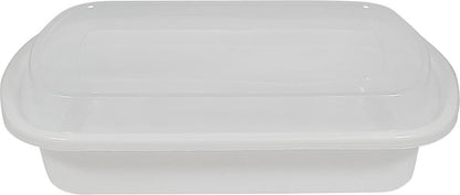 Rhino - Heavy 24oz Rectangular Combo Container - White