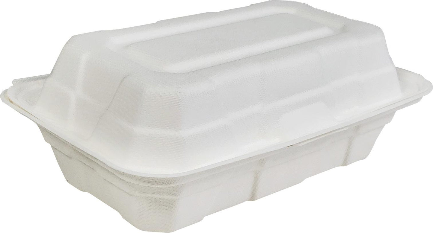 Eco-Craze - 8,25 x 5,19 x 3 po - Contenant à clapet en bagasse