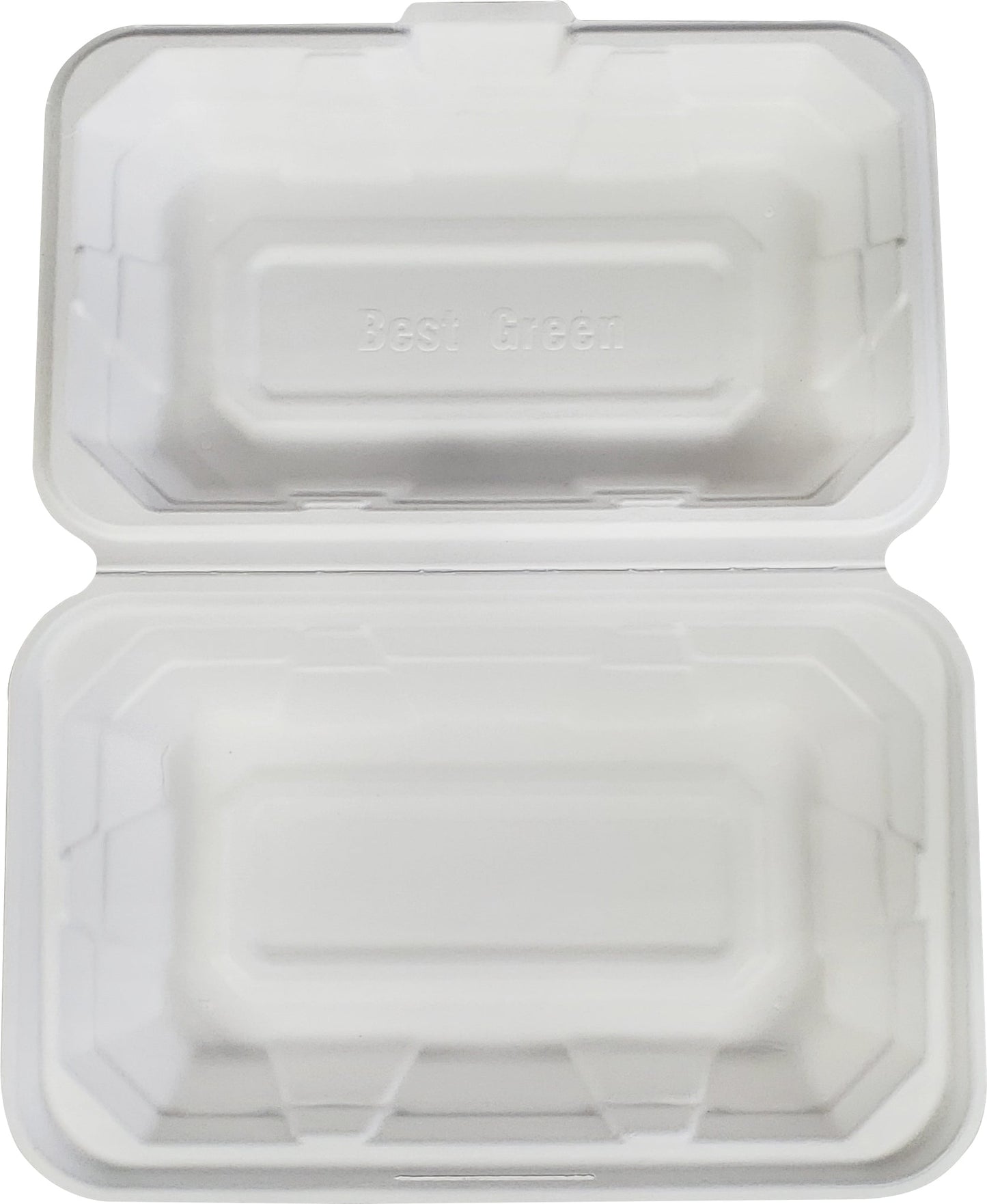 Eco-Craze - 8,25 x 5,19 x 3 po - Contenant à clapet en bagasse