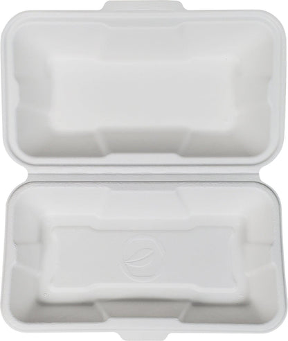 Eco-Craze - Hot Dog - 8.45"x4.72"x2.77" - Bagasse Clamshell Container