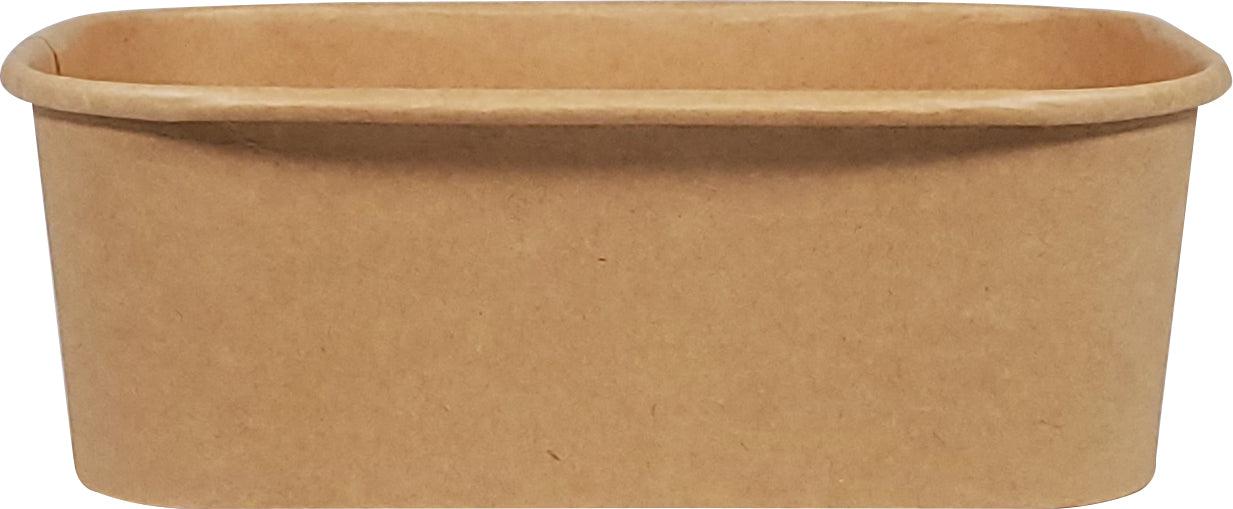 Eco-Craze - Kraft PE-Lined Paper Container - Rectangular - 750ml - SR-750K