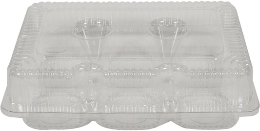 Vespa - 6 Regular Muffins Container - 8.5" x 5.876" x 2.5" - PET - VEL-021
