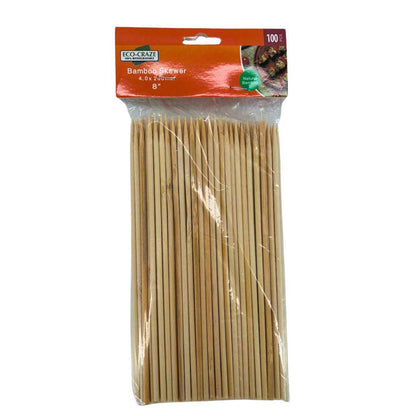 Eco-Craze - Brochette en bambou - 4 mm x 8 po - BST4020